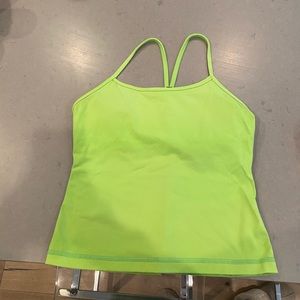 lululemon tank- neon green